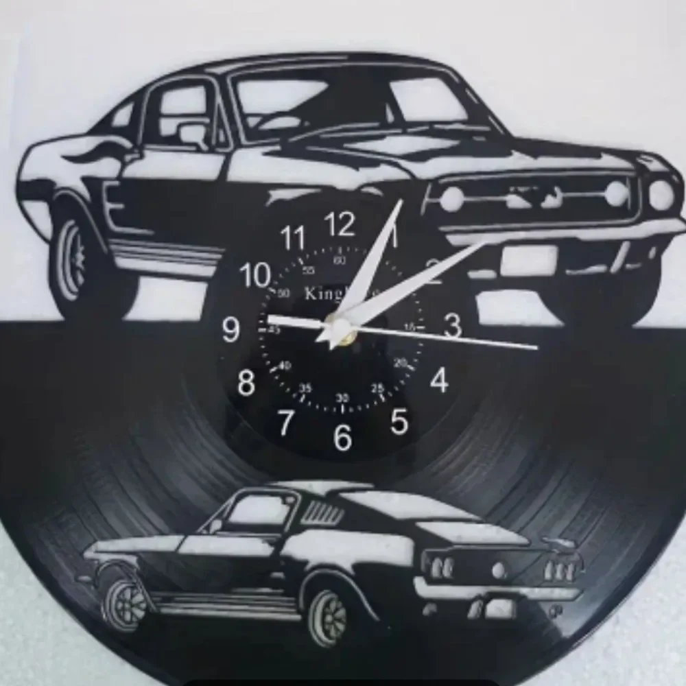NEW Fastback Ford Mustang Vinyl Record Album Cut‎ Wall Clock Muscle Car 68-73